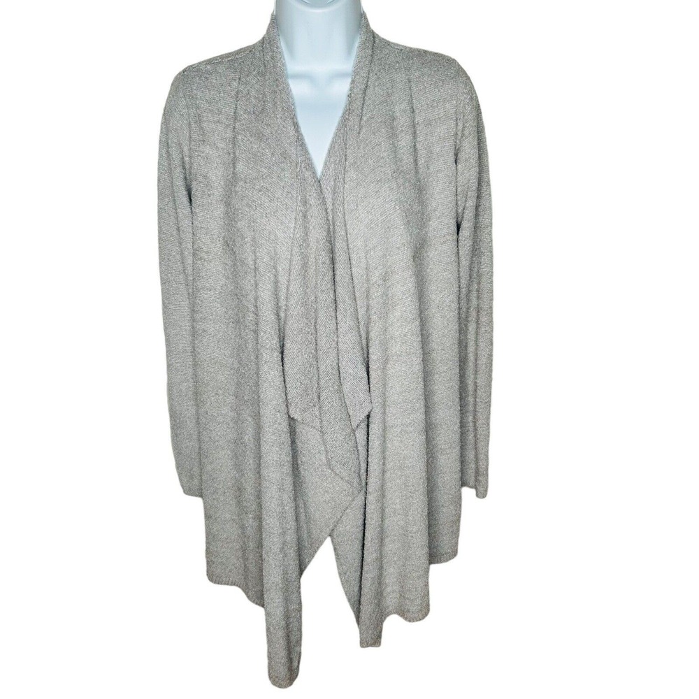 Barefoot Dreams Sweater Size S/M Taupe Bamboo Chic Lite Open Cardigan 436